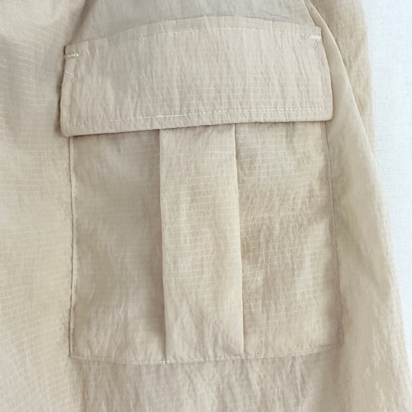 GANNI Beige Light Tech Hoodie & Drawstring Pants - Designer workout set- Size M - Picture 12 of 12